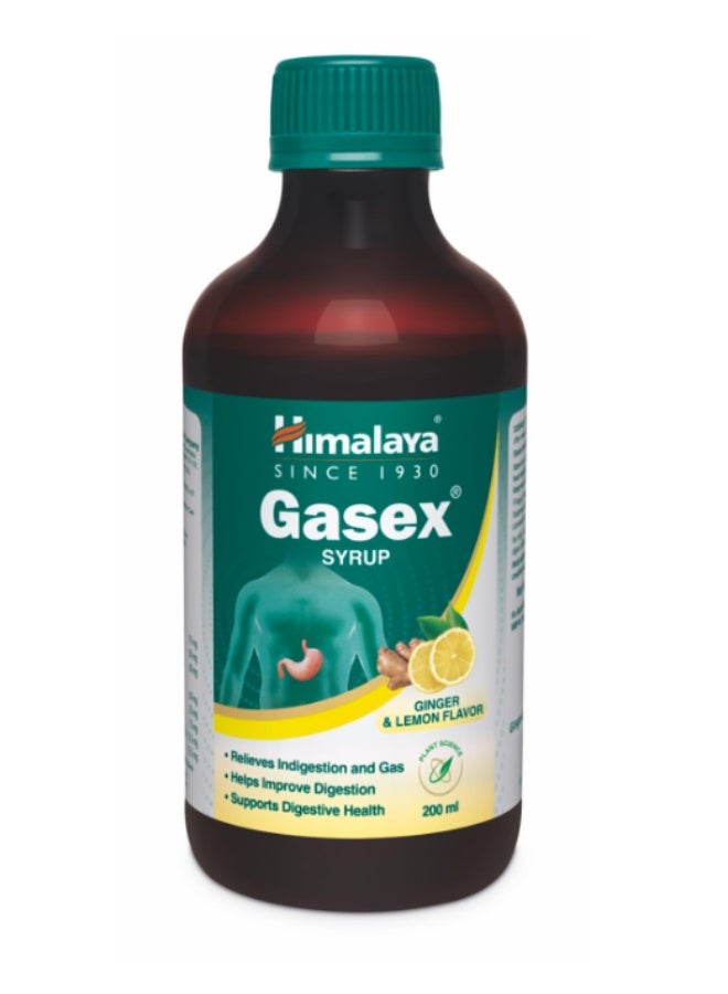 هيمالايا شراب هيمالايا جاسيكس 200 مل - علاج عشبي للغازات والحموضة والانتفاخ (زنجبيل وليمون) - Image 1