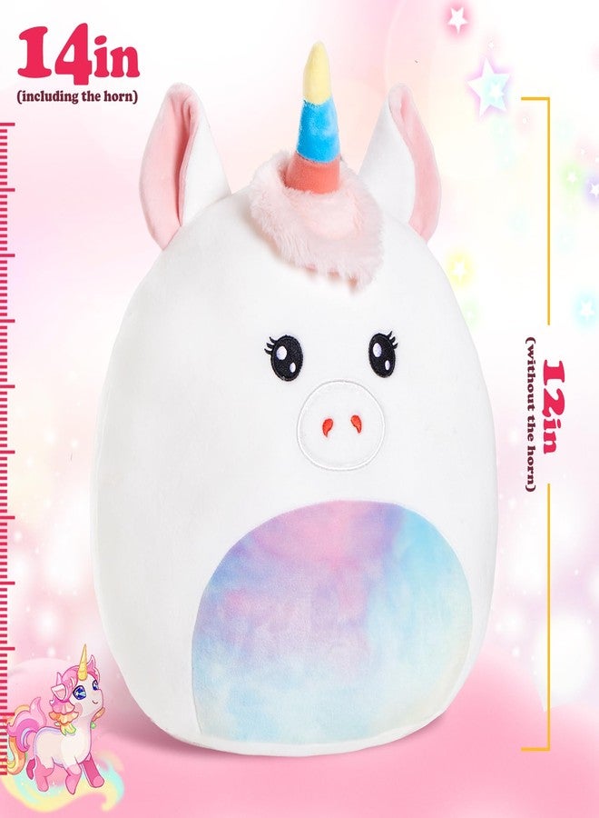 BSTAOFY Cute Unicorn Soft Plush Pillow with Removable Eye Mask Squishy Unicorn Stuffed Animal Cushion Hugging Nap Pillow Valentines Christmas Holiday Birthday Gifts for Toddlers Kids, 12’’ - Image 5