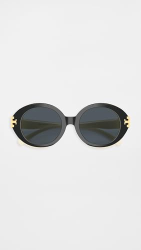Tory Burch Sunglasses TY 7210 U 198887 Black/Ivory/Grey Polyamide Standard - Image 4