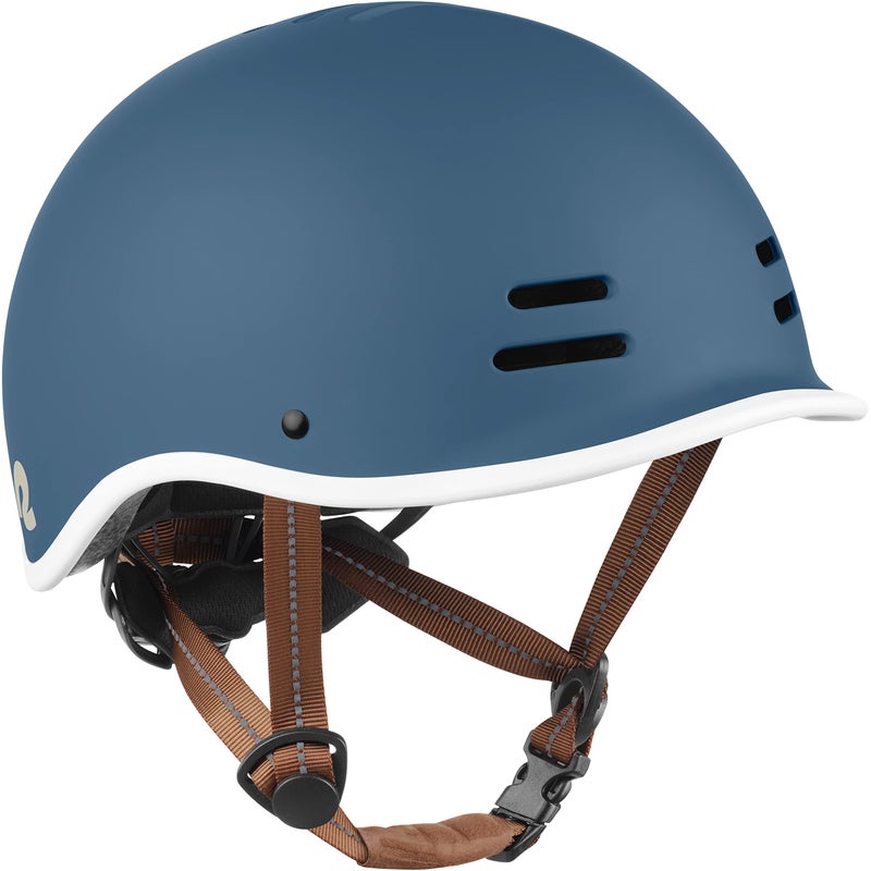 Retrospec Remi Kids' Bike Helmet for Youth Boys & Girls- Bicycle Helmet with Built-in Visor and Adjustable Reflective Straps for Skateboarding, Scooters, Rollerblading - Matte Navy - 49-53cm - Image 1
