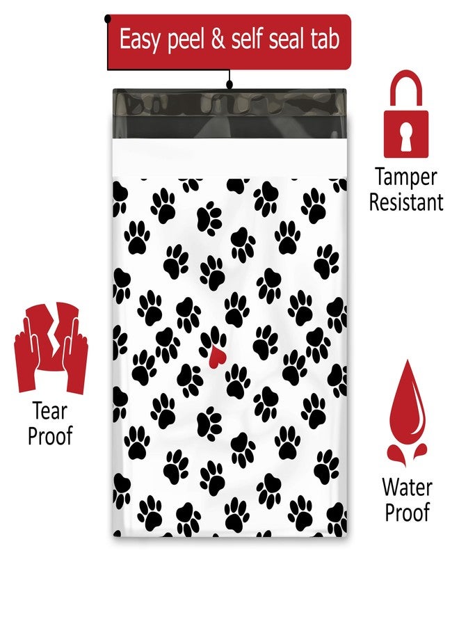 Pro Supply Global 12x15 (50) Paw Prints Designer Poly Mailers Shipping Envelopes Premium Printed Bags - Image 2