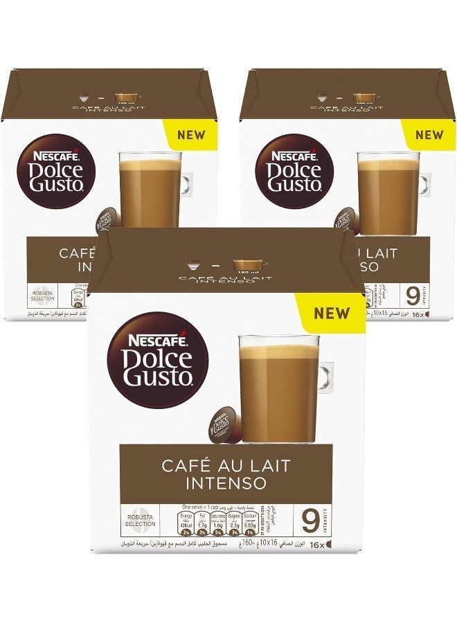 Nescafe Dolce Gusto Café Au Lait Intenso 16 Capsules 480grams Pack of 3 - Image 5