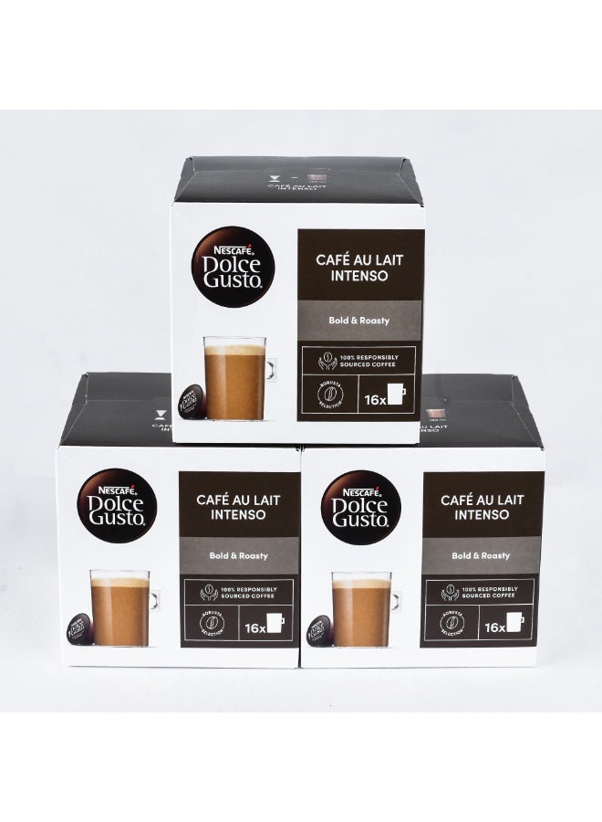 Nescafe Dolce Gusto Café Au Lait Intenso 16 Capsules 480grams Pack of 3 - Image 2