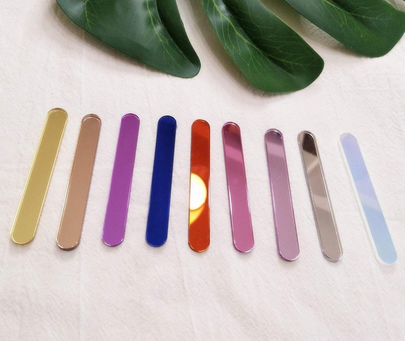 ACFENG Reusable Acrylic Cakesicle Popsicle Sticks,Mini (2.75") Cake Pop Sticks for Party, Festival,Home,DIY Set of 30 (Silver Mirror) - Image 3