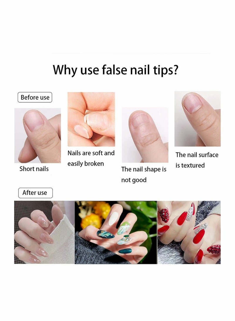 Clear False Nails Tips 100pcs - Ultra-thin Boxed Nail Extensions for Manicure & Nail Art - Image 5
