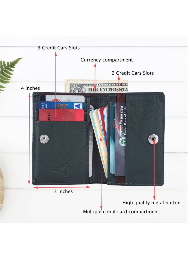 LAVERI LEATHER Laveri Genuine Leather Designer Card Holder Wallet With RFID Protection 1977L  - Image 2