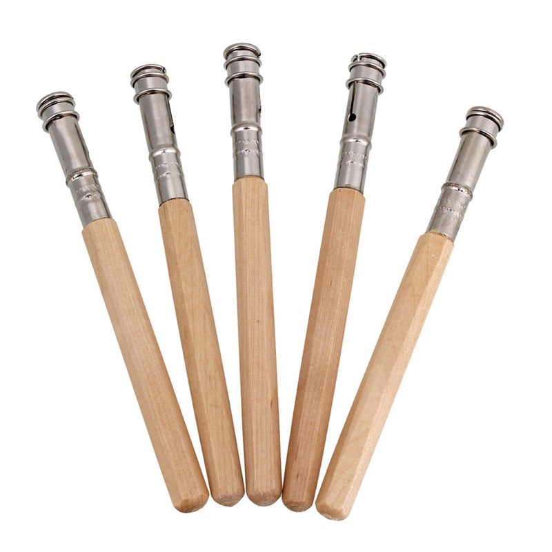 RDEXP Adjustable Wooden Pencil Extenders Holders Art Pencil Lengthener for School Supplies Pack of 5