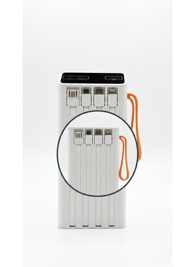 CALUS PW-200 20000mAh Power Bank with 5W Wireless Charging & 4 Built-in Cables - Image 4