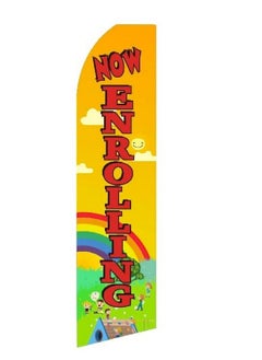 OnPoint Wares Now Enrolling Flag Only Red Lettering Without Poles  - Image 1