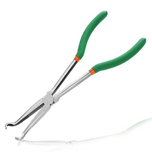 LEONTOOL 11 Inch Long Reach Hose Grip Pliers Spark Plug Removal Pliers Offset Spark Boot Removal Pliers Long Reach Ring - Image 2