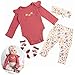 Pedolltree Reborn Baby Dolls Clothes 24inch Outfits Accessories 4pcs Set for 22 24 Reborn Baby Girl Dolls Newborn - Image 2