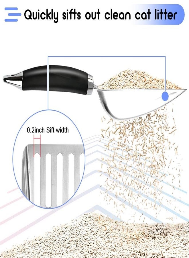 NewGF Stainless Steel Cat Litter Scoop,Metal Cat Litter Scoop,Kitty Metal Scooper,Sturdy Mesh Scooper - Image 4