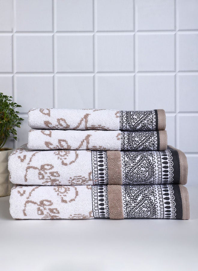 Raymond Home Towel Gift Sets 550 GSM 2 Bath & 2 Hand Towels Super Soft  Pure Cotton (75 x 150 cm(2) + 40 x 60 cm (2)) Towel - Image 3