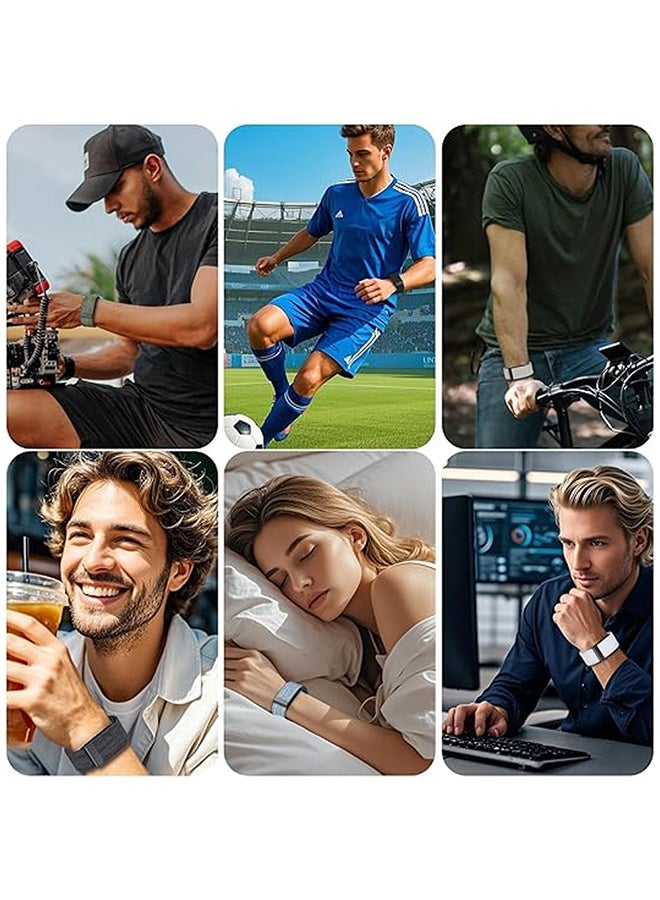 O Ozone Nylon Sport Loop Wristband Compatible with Whoop Bands 4.0 for Men Women with Bumper Case, Soft Adjustable Breathable Replacement Straps-Midnight Blue - Image 2