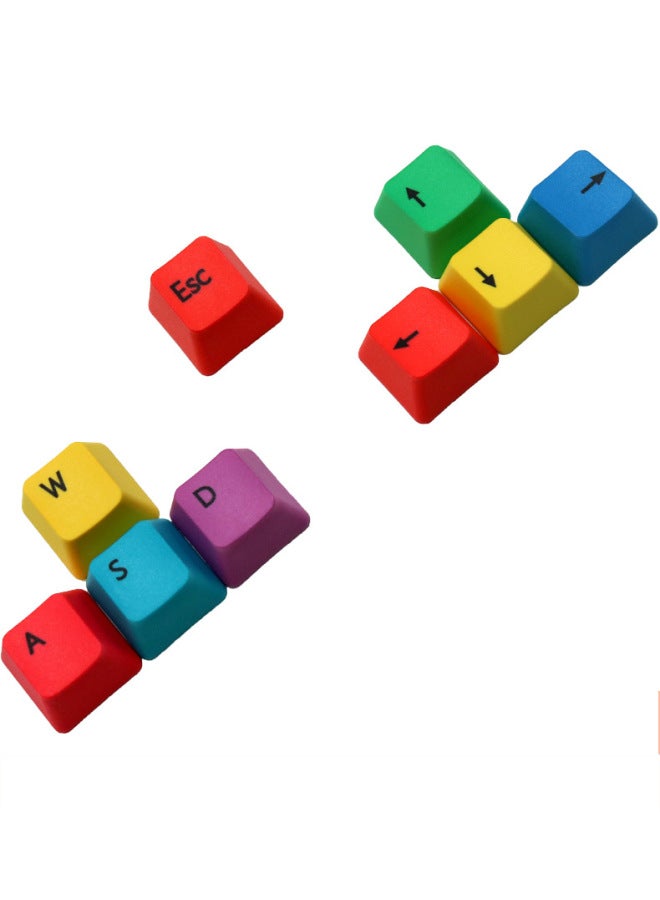 Wasd Directional Key Heat Sublimation Keycaps Colorful Unique Rgby Personalized Pbt Mechanical Keyboard Keycaps-Color:Pirate Flag 9 Key - Image 5