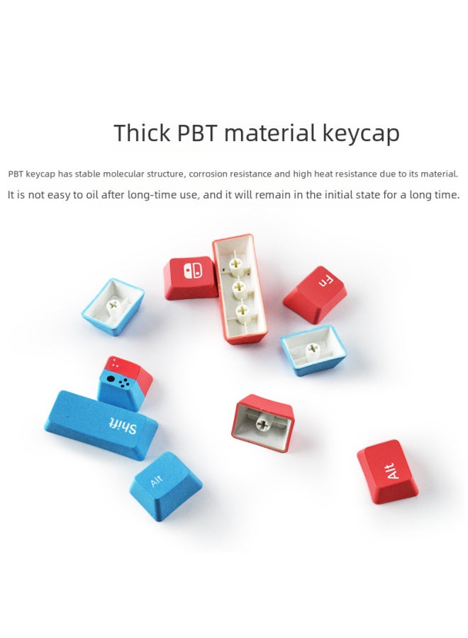 Wasd Directional Key Heat Sublimation Keycaps Colorful Unique Rgby Personalized Pbt Mechanical Keyboard Keycaps-Color:Pirate Flag 9 Key - Image 3