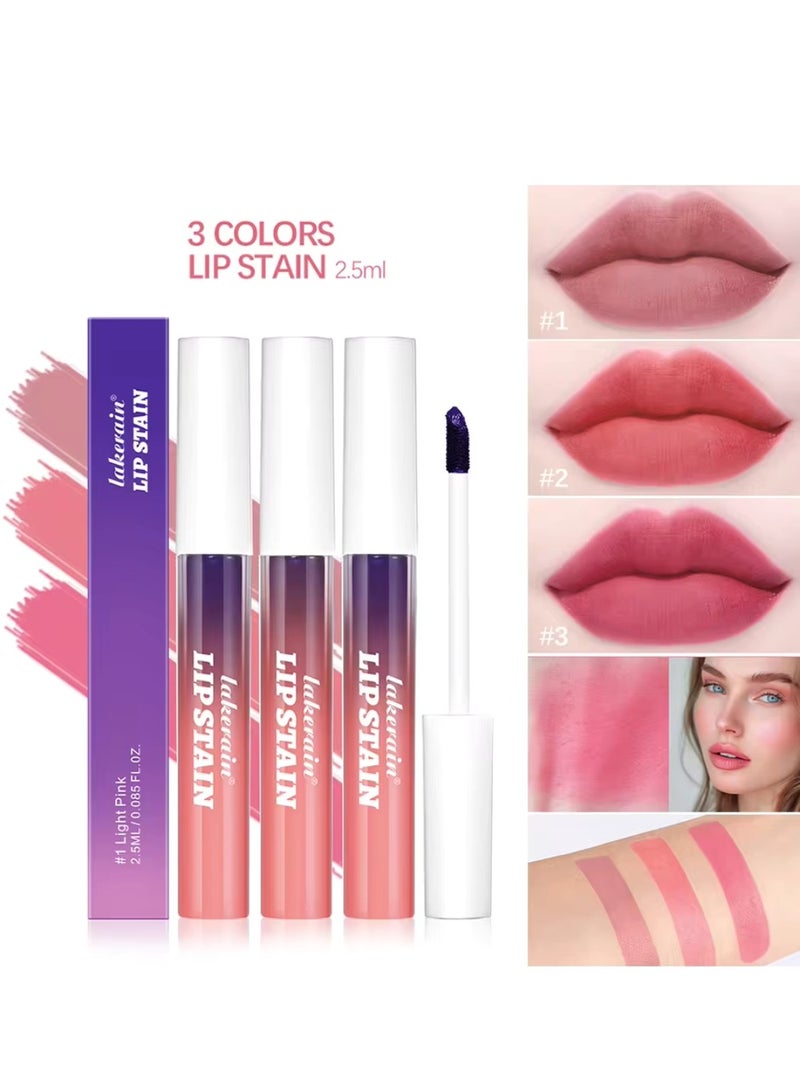 lakerain أحمر شفاه بقعة قابلة للتقشير لون شفاه طويل الأمد بقعة شفاه قابلة للتقشير مقاومة للعرق وماء طويل الأمد أحمر شفاه غير لامع عالي الصبغة روز بارد 02 - Image 4