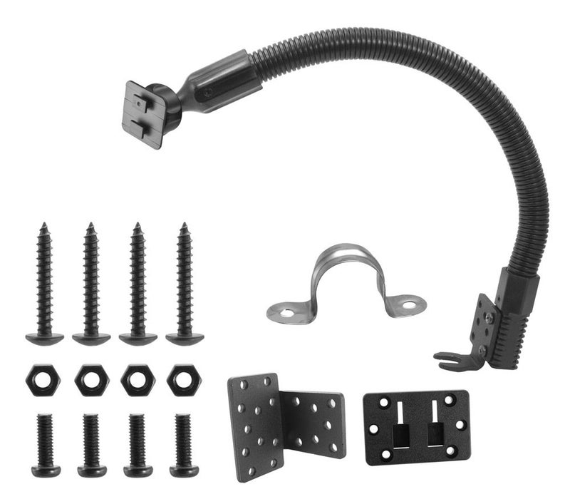 ARKON Mounts Car or Truck Seat Rail Bolt or Floor Mount with Dual-T Compatible Adapter, Flexible Arm and Floor & Seat Mounting Plates, Fits Ham Radios, CB, Satellite Radios & More - Image 1