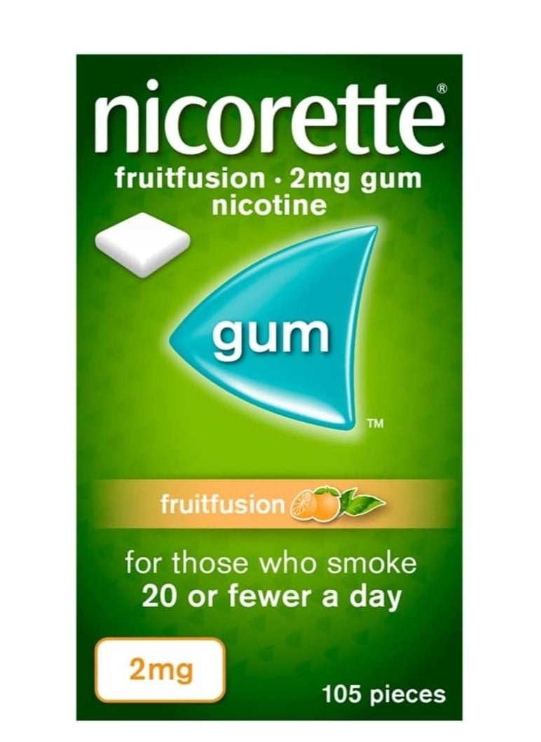 nicorette Fruitfusion 2 Mg Gum Nicotine 105 Pieces  - Image 1