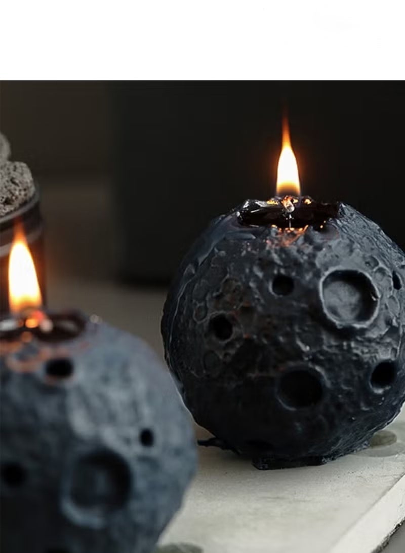 Scented Candle, Moon, Black, 90G, Fragrance: Sandalwood Candles Scented Candle Gift Box Set for Birthday Gift , Party Souvenir ,Bathroom - Image 3
