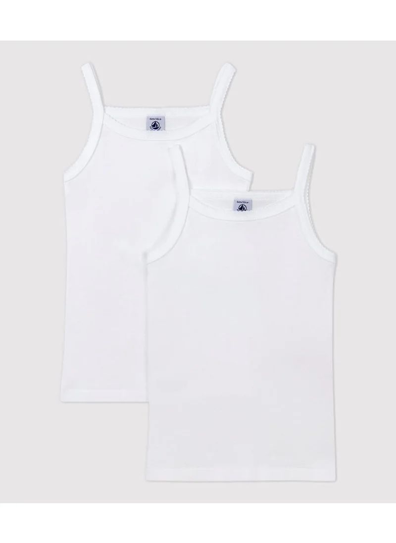 بيتي باتو Girls' White Strappy Tops - 2-Pack