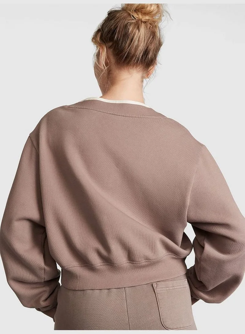 PINK Premium Fleece V-Neck Pullover