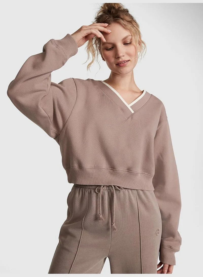 PINK Premium Fleece V-Neck Pullover