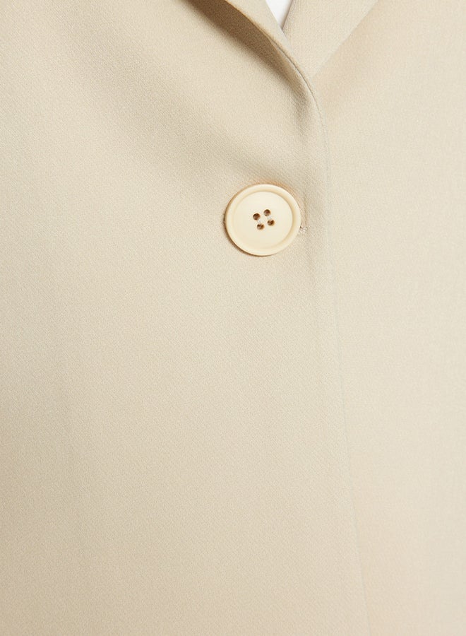 trendyol Beige Fitted Woven Accessory Detailed Vest - Image 5