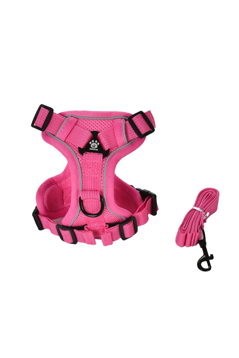 erorex S Rose Red Cats Harness Leash For Small Dogs Cat Outdoor Reflective Adjustable Puppy Kitten Traction