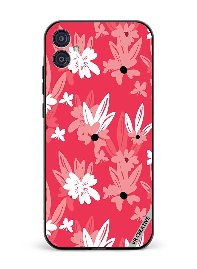 VR CREATIVE Protective Case Cover For Samsung Galaxy M04/F04 Floral Pattern Based On Traditional Folk Art Ornaments Design Multicolour - Image 1