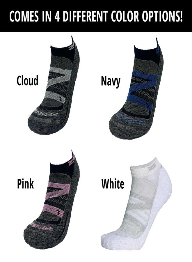Zensah Wool Running Socks - Soft Cushioned Merino Wool, Moisture Wicking, Anti-Blister - Athletic, Trail Socks (3 Pairs - Cloud, Medium) - Image 4