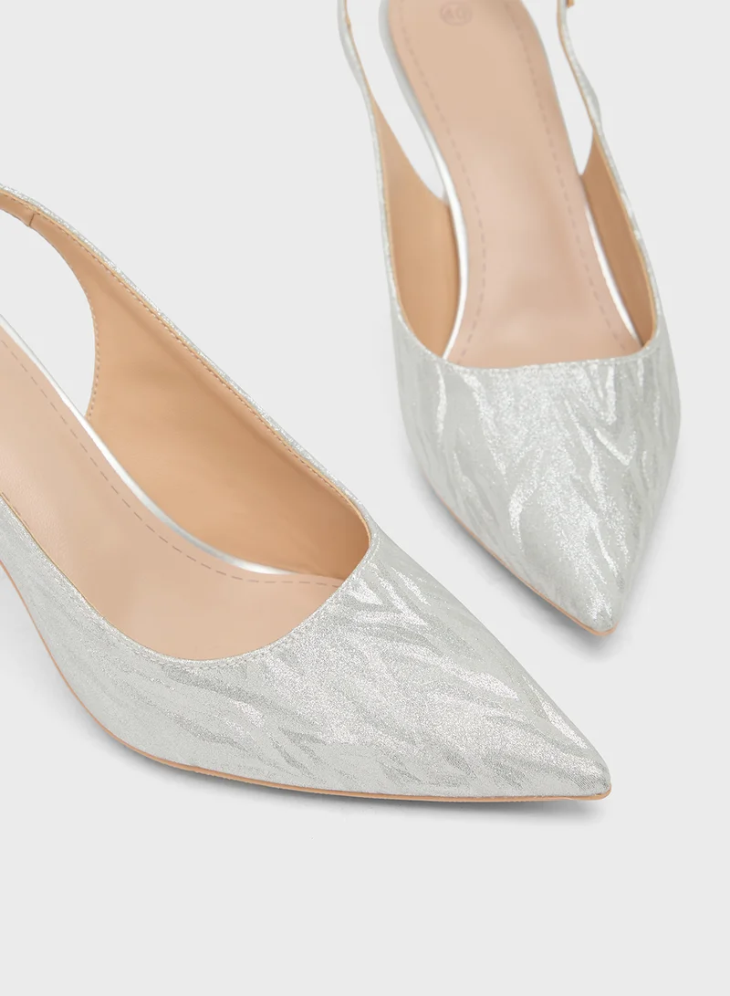 Khizana High Heeled Sling Back Pump