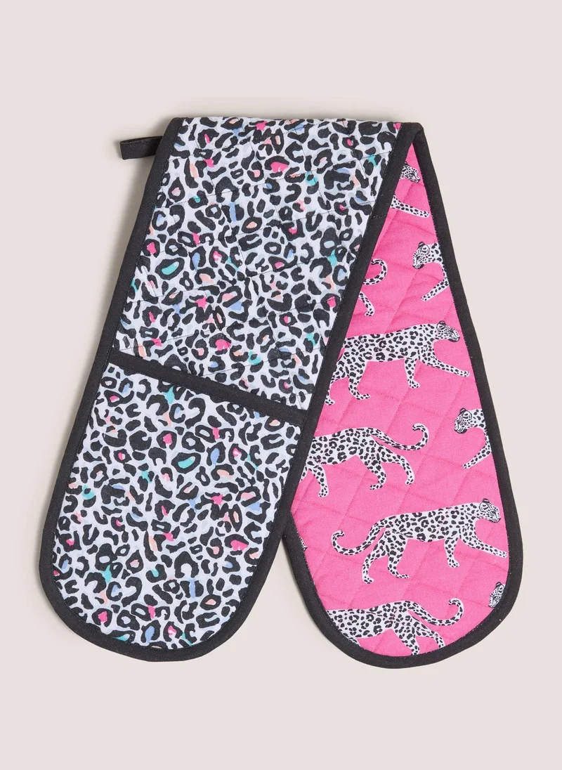 Matalan Cheetah Oven Gloves Multi