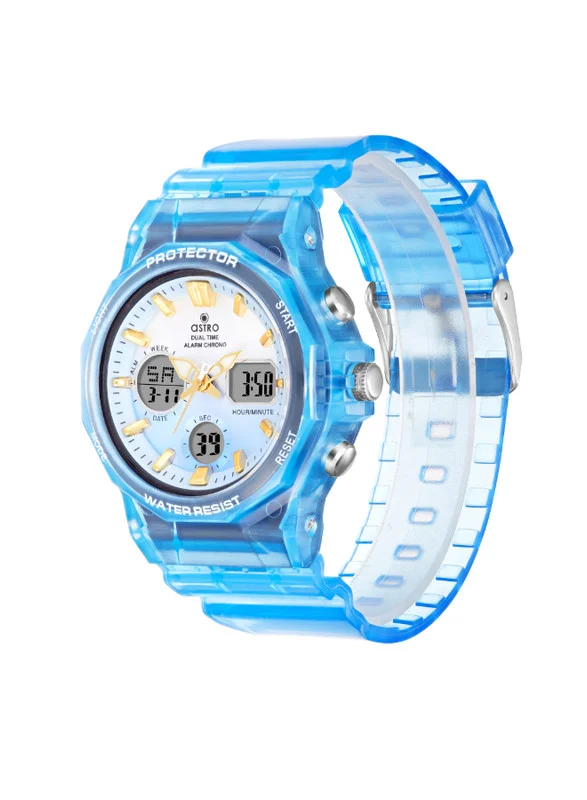 ASTRO Astro A24805-PPLL Kids Analog-Digital Display Watch & Polyurethane Strap Light Blue