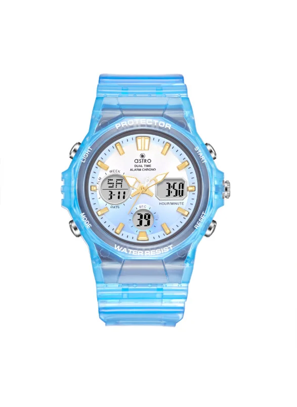 أسترو Astro A24805-PPLL Kids Analog-Digital Display Watch & Polyurethane Strap Light Blue