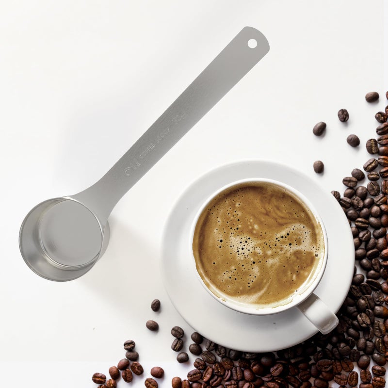 LEIFENY 1PCS 2 Tablespoon(2tbsp, 30ml, 1/8cup) Coffee Scoop, Long Handle Measuring Spoon, Stainless Steel Scooper - Image 5