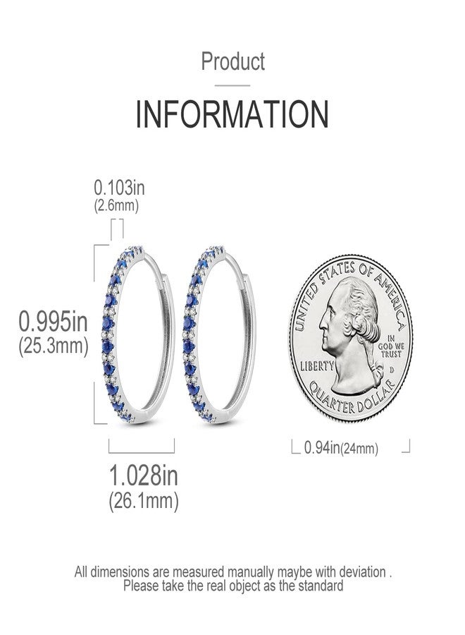 NARMO 925 Sterling Silver Hoop Earrings Heart Hoop Earings for Women U Shaped Hoop Earrings Colorful Cubic Zirconia Large Big Hoops Various Hypoallergenic Hoop Earrings, Silver, Cubic Zirconia - Image 3
