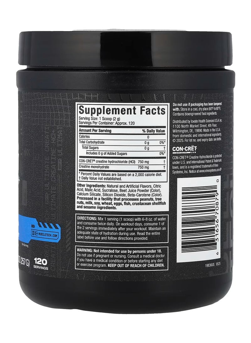 ماسل تيك سيل-تك كرياتين HCL+ تركيبة كرياتين مزدوجة متطورة لتعزيز القوة والأداء ونمو العضلات (بنكهة فروت بانش إكستريم) 257 غرام - Image 4