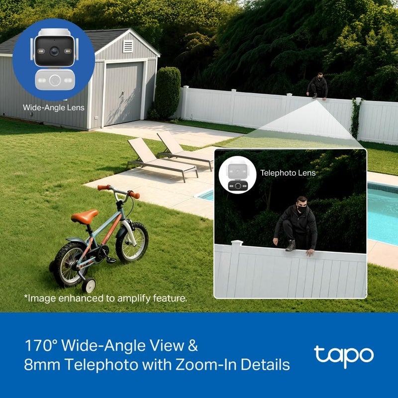 Tapo C575D 4K 3MP Dual-Camera Pan/Tilt Outdoor Security Camera CCTV Camera - Image 3