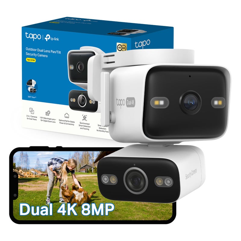 Tapo C575D 4K 3MP Dual-Camera Pan/Tilt Outdoor Security Camera CCTV Camera - Image 1
