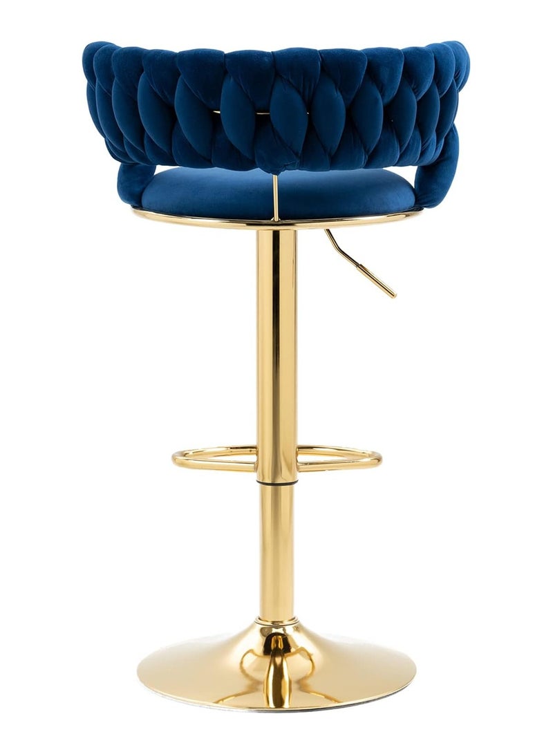 DubaiGallery Luxury bar Stool,Modern Round Adjustable Reception Chair, Gold Velvet Bar Chair, Kitchen high Dining Chair , Height Adjustable and 360° Swivel. Suitable for bar, Home, office, Cafe - Image 1