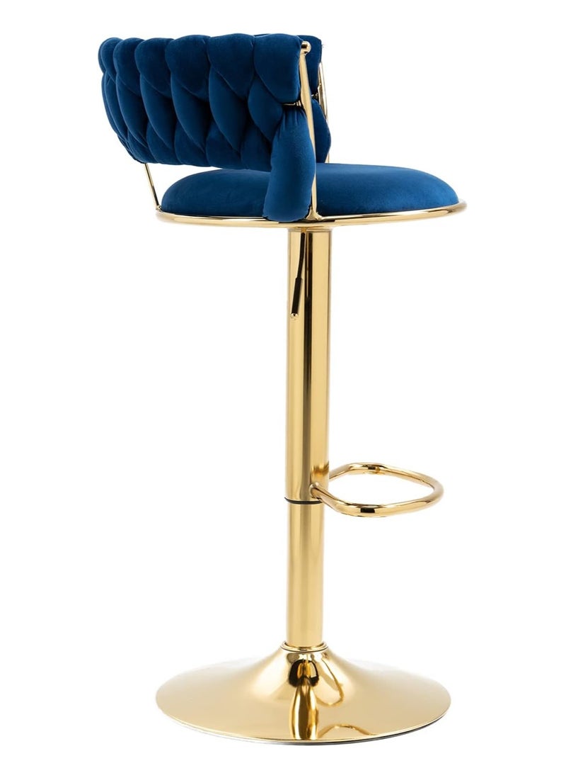 DubaiGallery Luxury bar Stool,Modern Round Adjustable Reception Chair, Gold Velvet Bar Chair, Kitchen high Dining Chair , Height Adjustable and 360° Swivel. Suitable for bar, Home, office, Cafe - Image 2