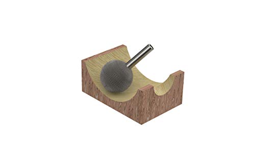Kutzall Extreme Sphere Rotary Burr, 1⁄8" Shaft, Very Coarse - Wood Carving Bit for Dremel, Foredom, DeWalt, Milwaukee Tools. Abrasive Tungsten Carbide, 3⁄8" (9.5mm) Head Diameter, SX-38-EC - Image 4
