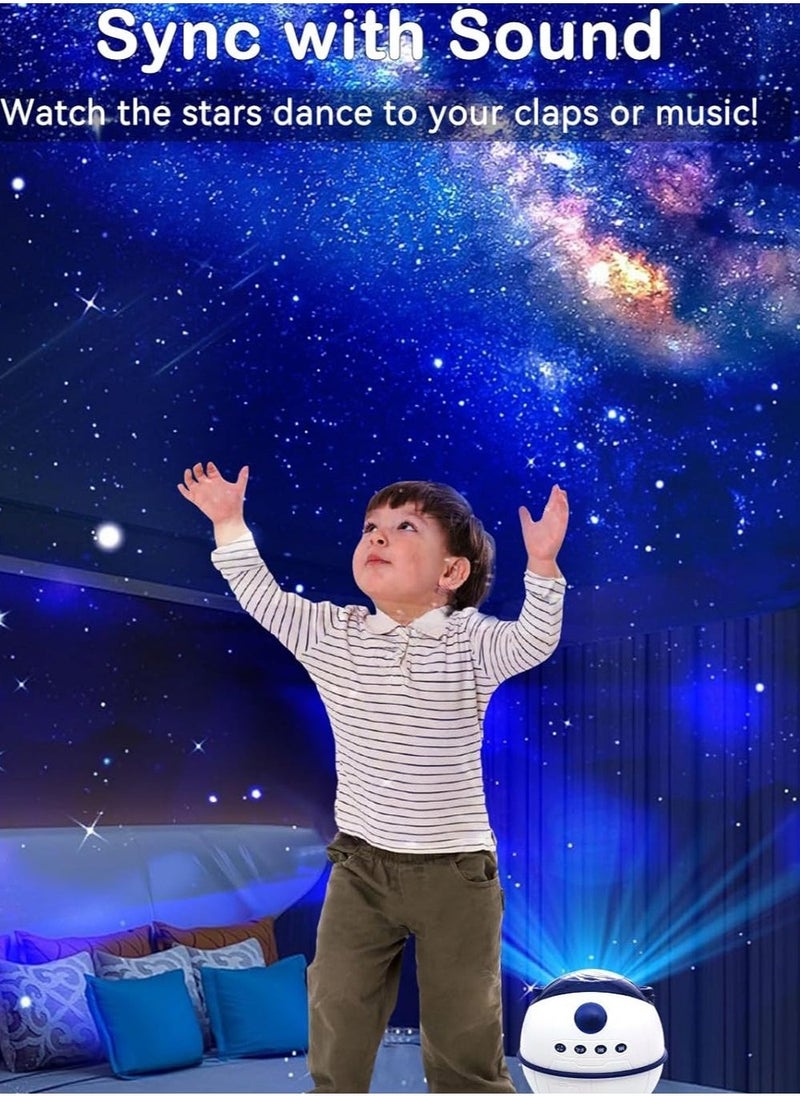 ELTRAZONE Galaxy Star Projector – Sound-Activated Bluetooth Night Light with Timer for Bedrooms, Cars, and Party Decor - Image 3