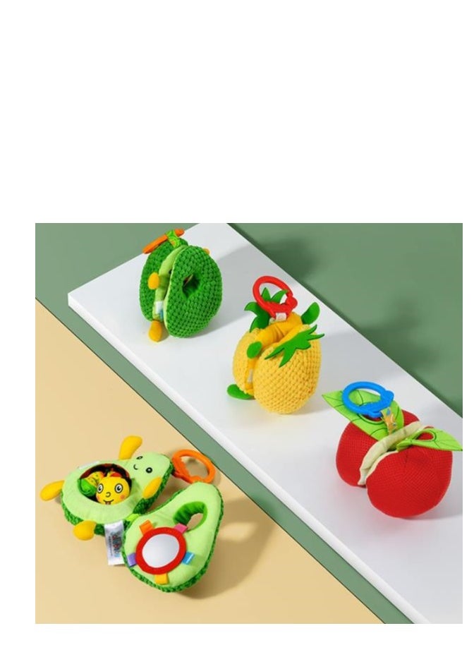 Jollybaby - Caterpillar Eating Fruit Baby Cart Pendant - Baby Bed Pendant Puzzle Early Education Soothing Toy - Image 1