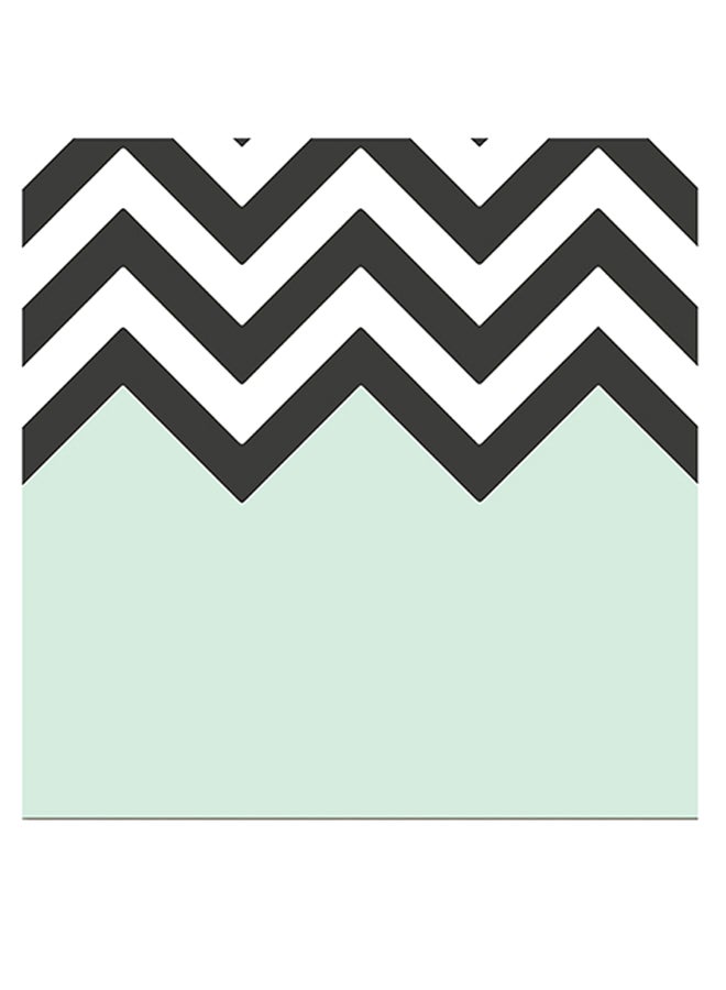RYN Geometric Pattern Wall Art Green/Black/White 30x30cm - Image 2