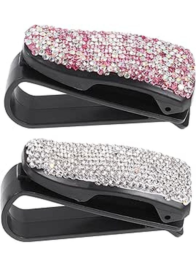 2Pcs Car Sunglasses Holder Clip Plastic Eyeglasses Organizer For Glasses And Cards - Image 1