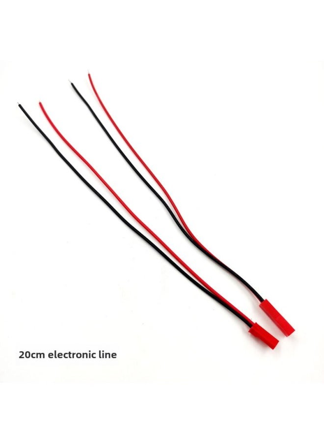 JST Pair Line 2p Connection Line LED Male And Female Plug Set Of Two 2p Red And Black 1007 22 Lines-Color:20cm 22 Electronic Wire Male (big Head  - Image 3