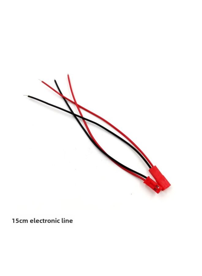 JST Pair Line 2p Connection Line LED Male And Female Plug Set Of Two 2p Red And Black 1007 22 Lines-Color:20cm 22 Electronic Wire Male (big Head  - Image 2