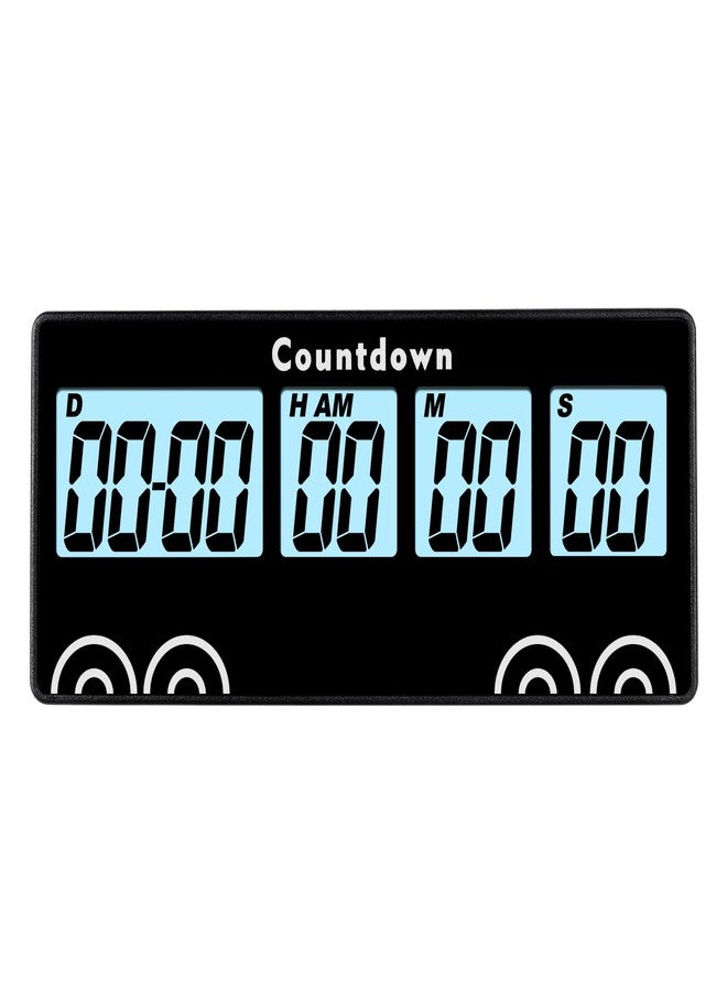 Jayron Reusable and Magnet Countdown Timer 9999 Days Digital Alarm Loud Clock Bedside Reminder, Kitchen Countdown Timer for Event Reminder Baby Retirement Cooking Pregnancy Wedding Christmas (Black) - Image 1